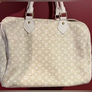 Authentic Louis Vuitton Monogram Mini Lin Speedy 30